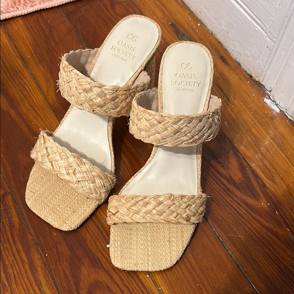 Society Women's Beige Woven Sandals